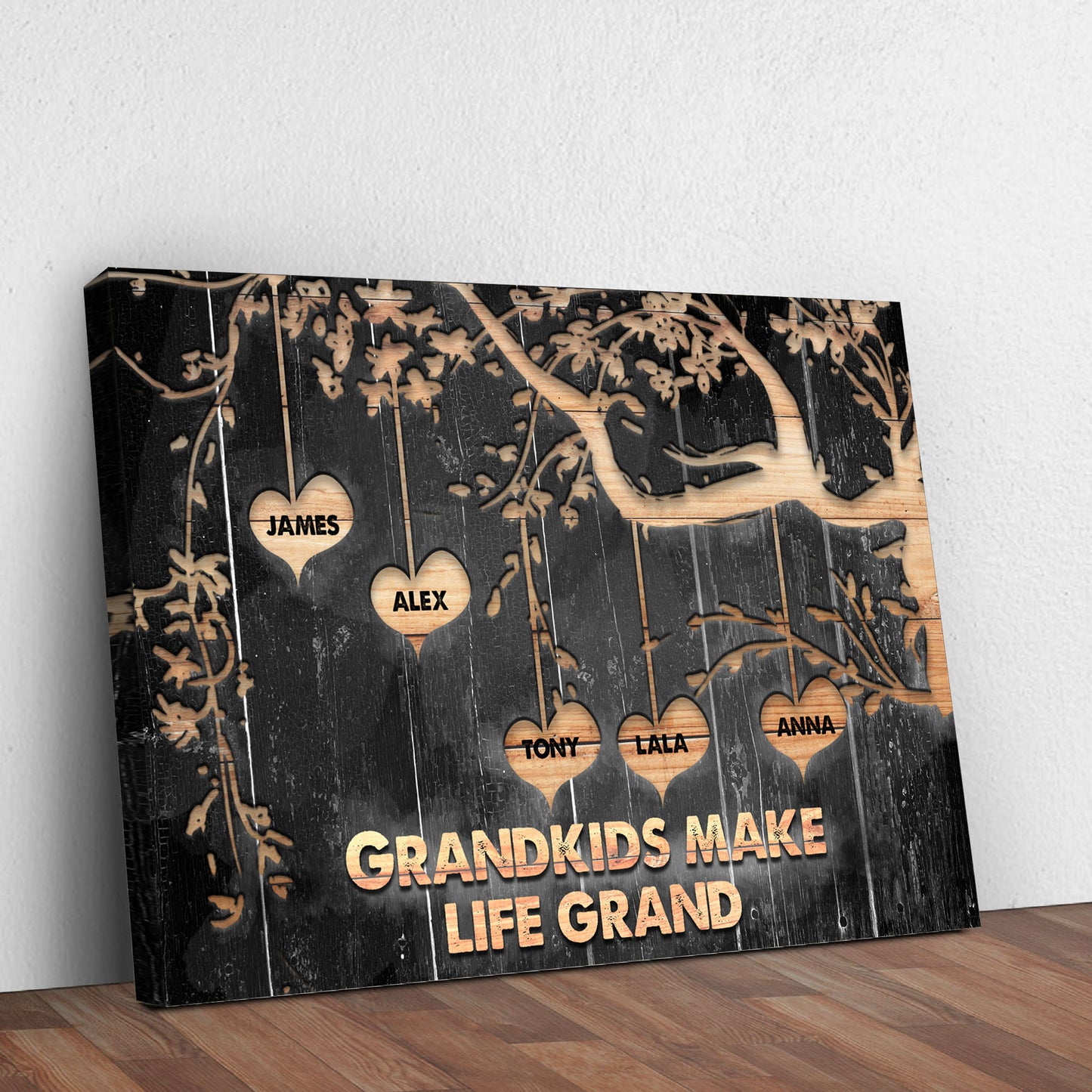 Grandkids Make Life Grand Sign II Style 1 - Image by Tailored Canvases