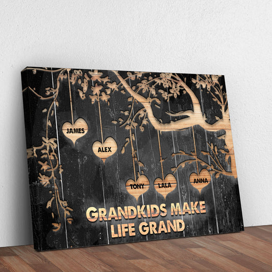 Grandkids Make Life Grand Sign II - Image by Tailored Canvases