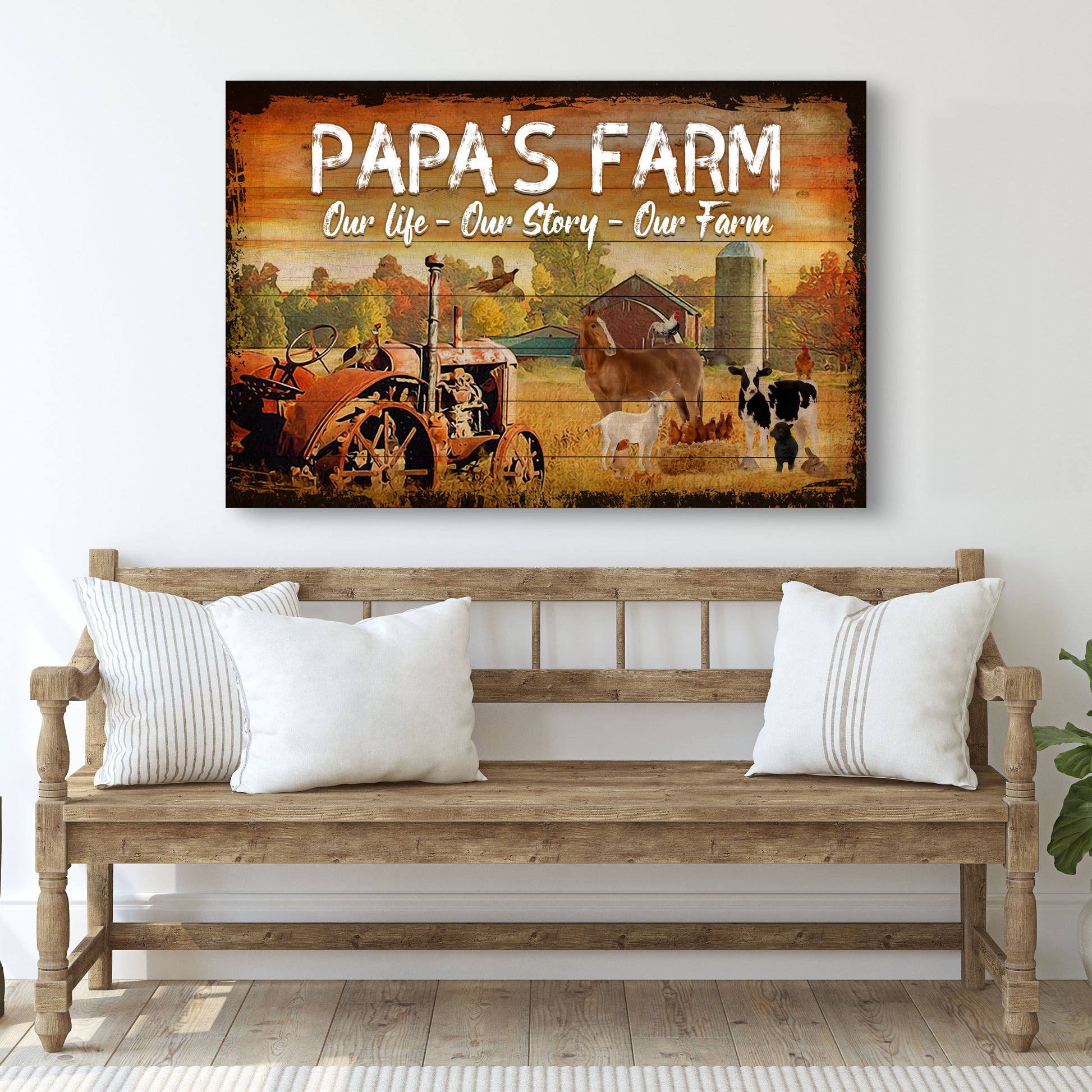 Papa's Farm Our Life Our Story Our Farm Sign Style 1 - Image by Tailored Canvases