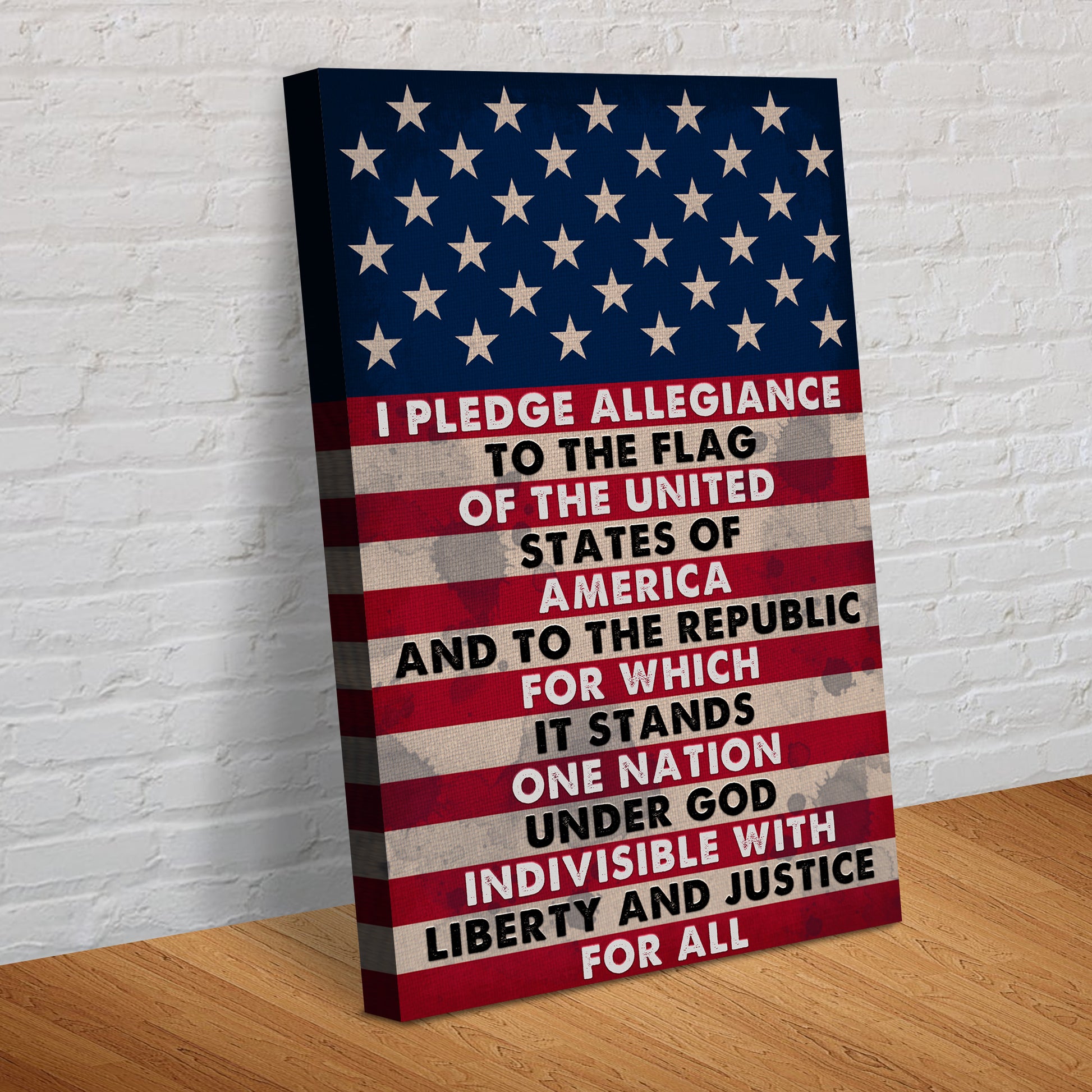Allegiance To The Flag Sign II Style 2 - Image by Tailored Canvases