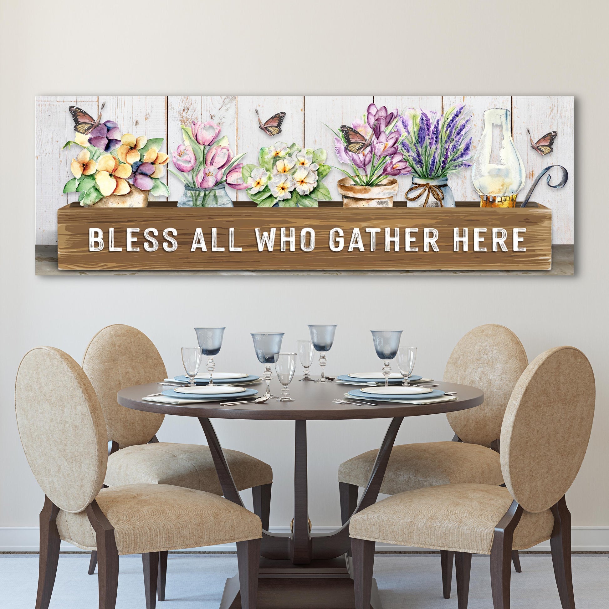 Bless All Who Gather Here Sign  - Image by Tailored Canvases