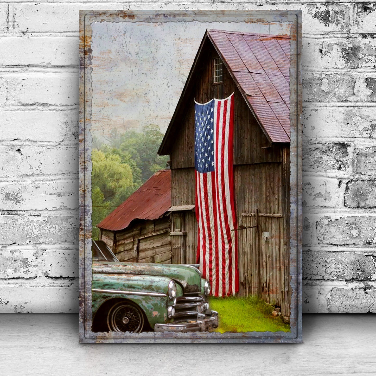 America Country Barn Canvas Wall Art Style 2 - Image by Tailored Canvases