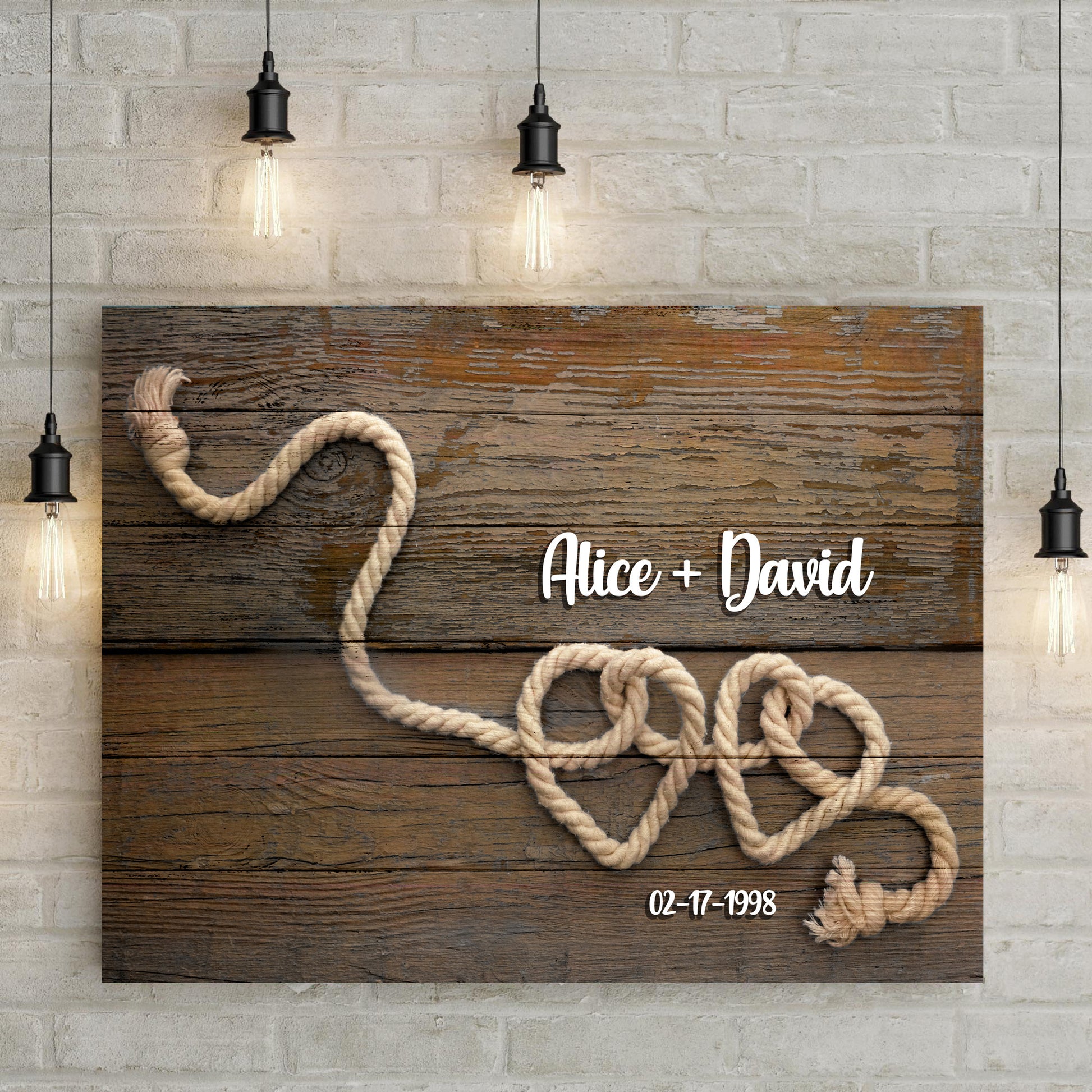 Love Knot Couple Sign Style 2 - Image by Tailored Canvases
