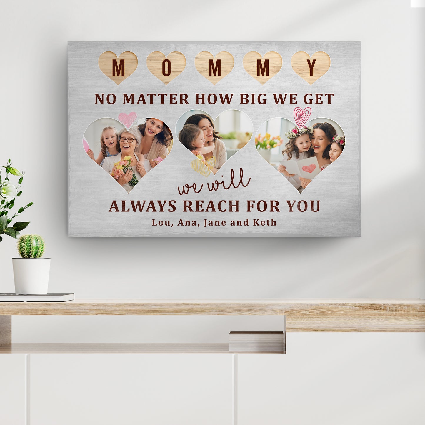 Mommy, No Matter What We Will Always Reach For You Sign Style 2 - Image by Tailored Canvases