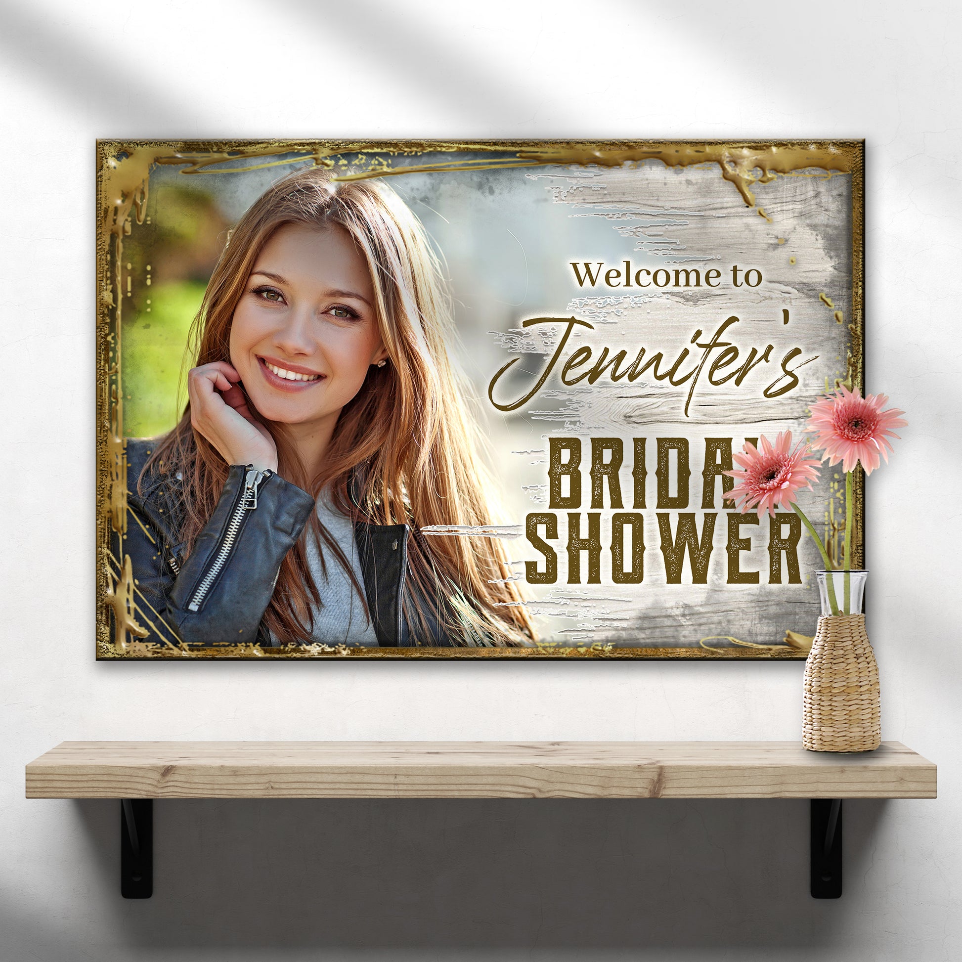 Welcome To The Bridal Shower Sign Style 1 - Image by Tailored Canvases