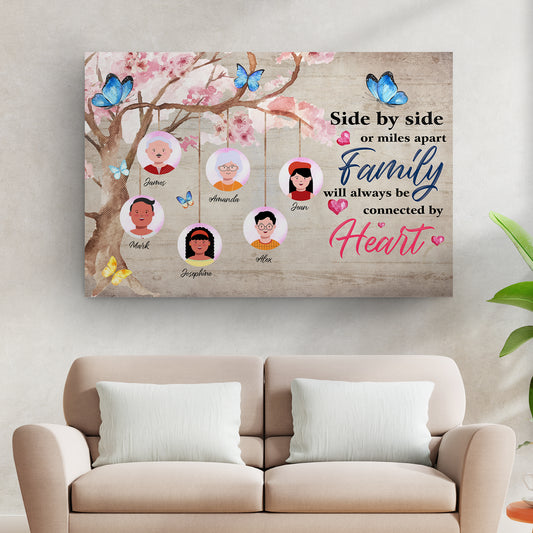 Family Will Always Be Connected By Heart Sign - Image by Tailored Canvases