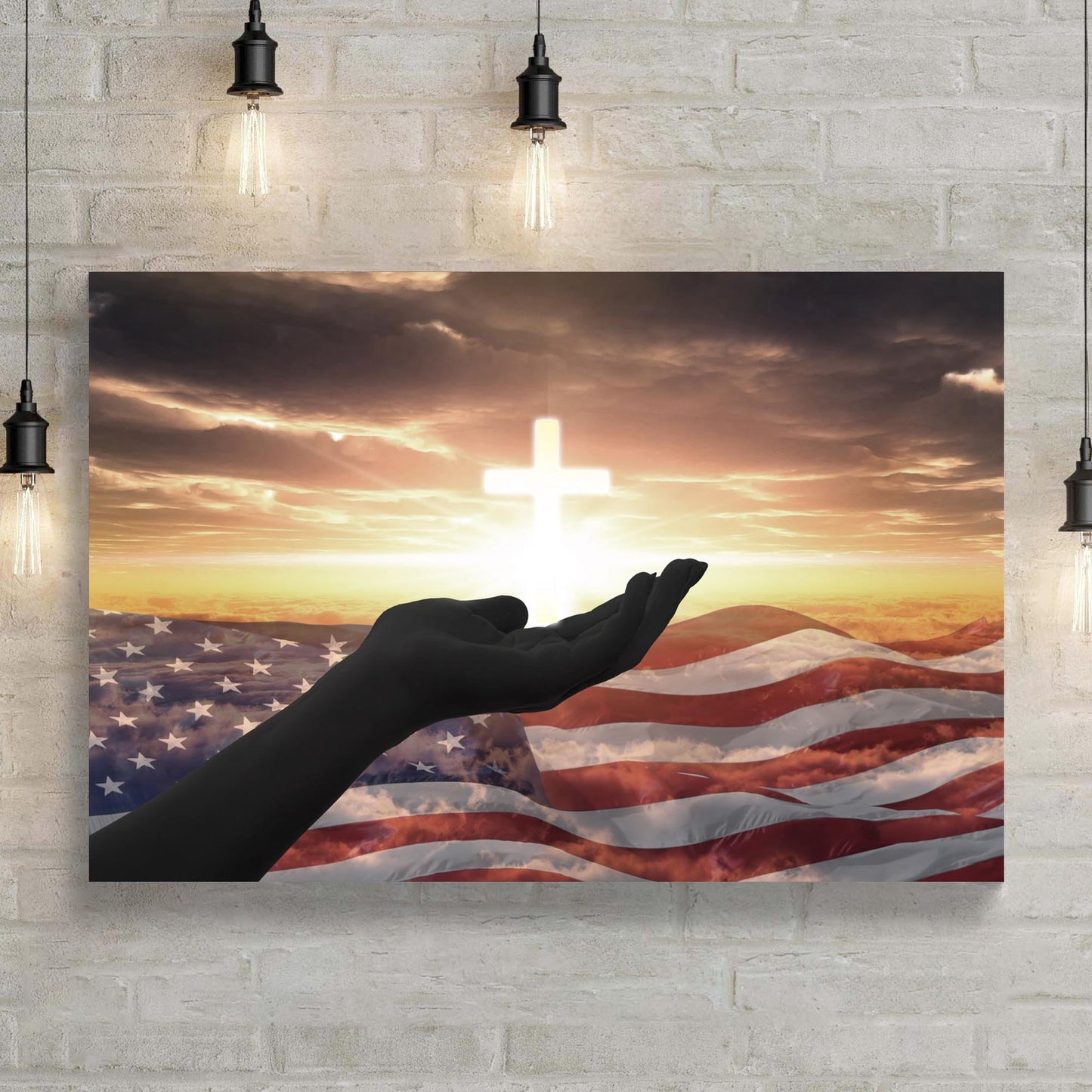 Faith In American Patriotism Canvas Wall Art Style 2 - Image by Tailored Canvases