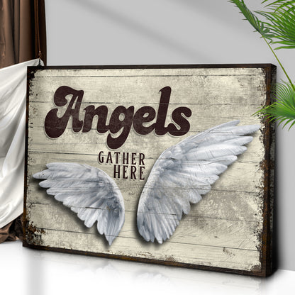 Angels Gather Here Sign II Style 2 - Image by Tailored Canvases