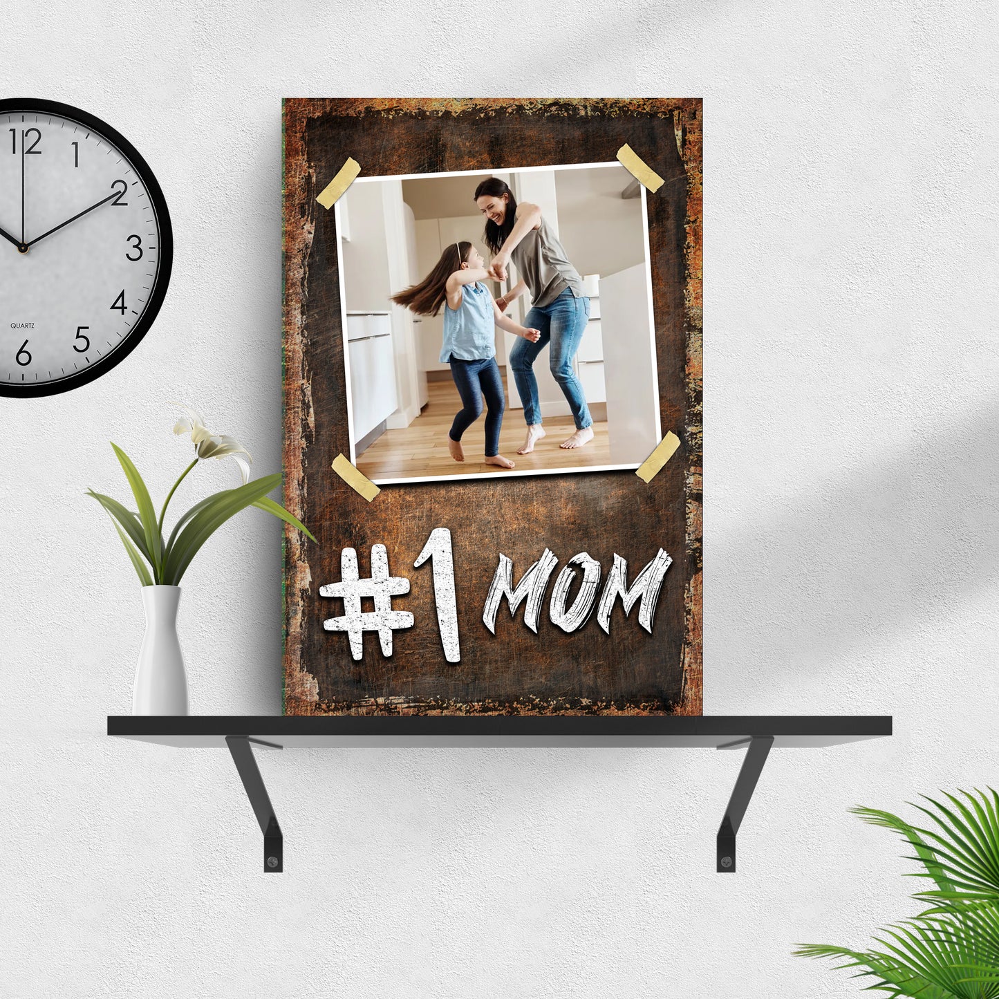 #1 Mom Happy Mother's Day Sign Style 2 - Image by Tailored Canvases