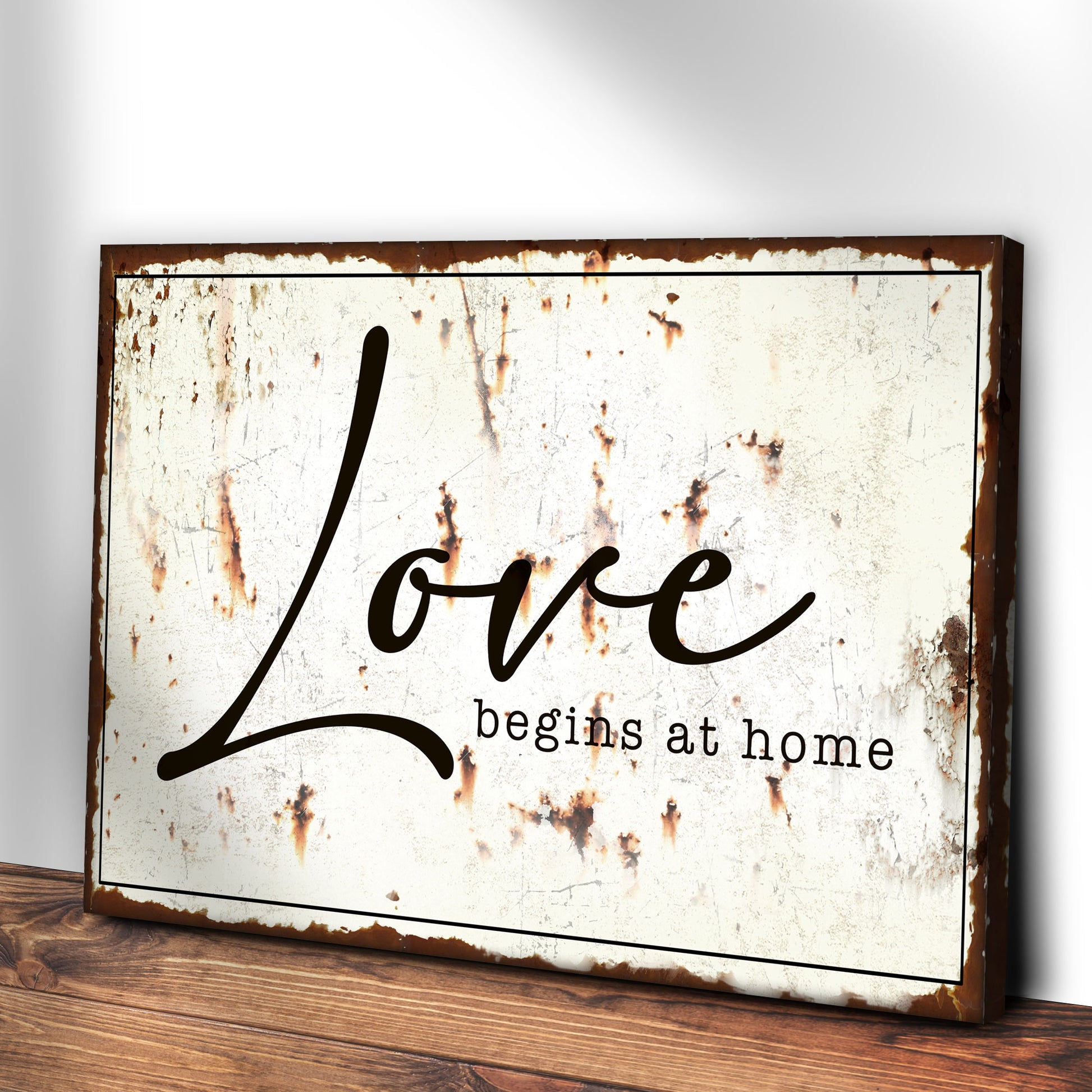 Love Begins At Home Sign Style 2 - Image by Tailored Canvases