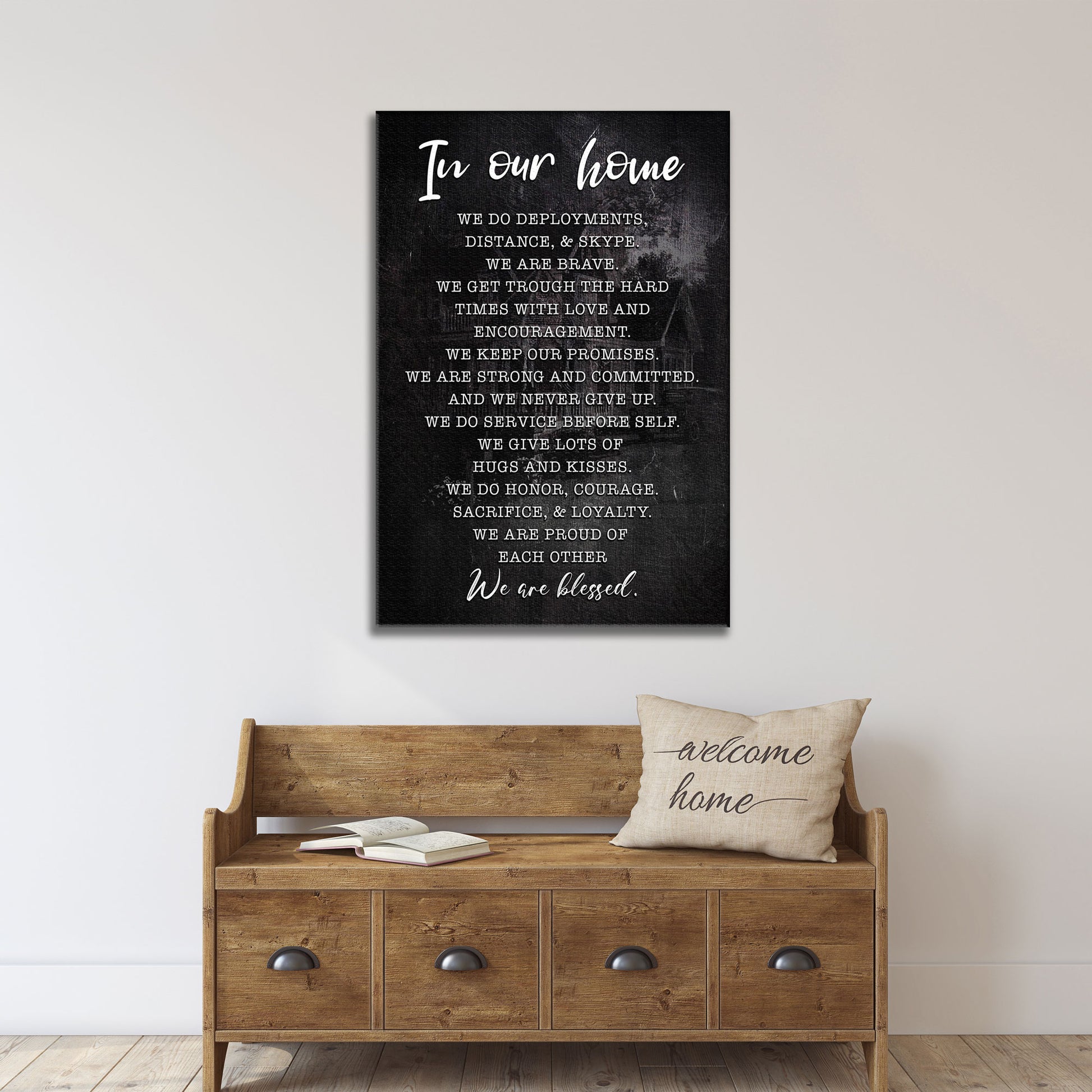In Our Home We Are Blessed Sign II Style 2 - Image by Tailored Canvases