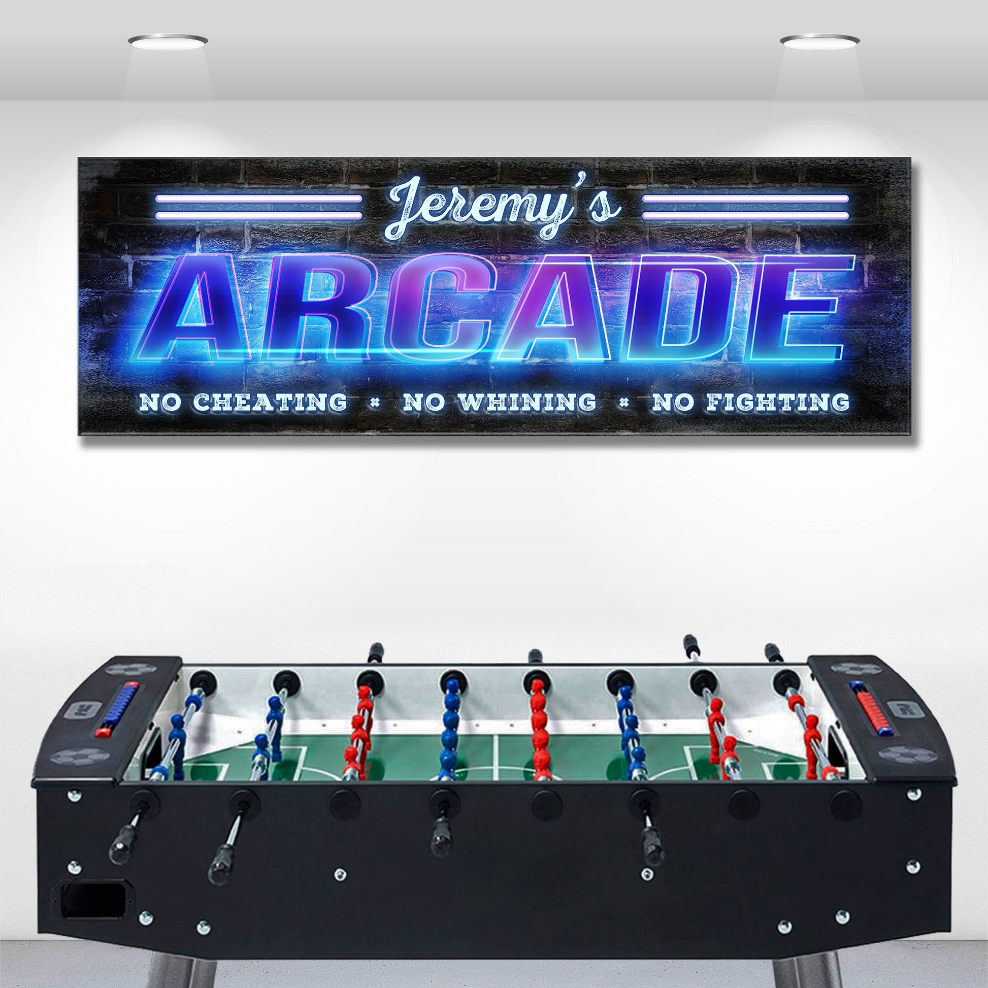Arcade Family Sign | Customizable Canvas Style 2 - Image by Tailored Canvases