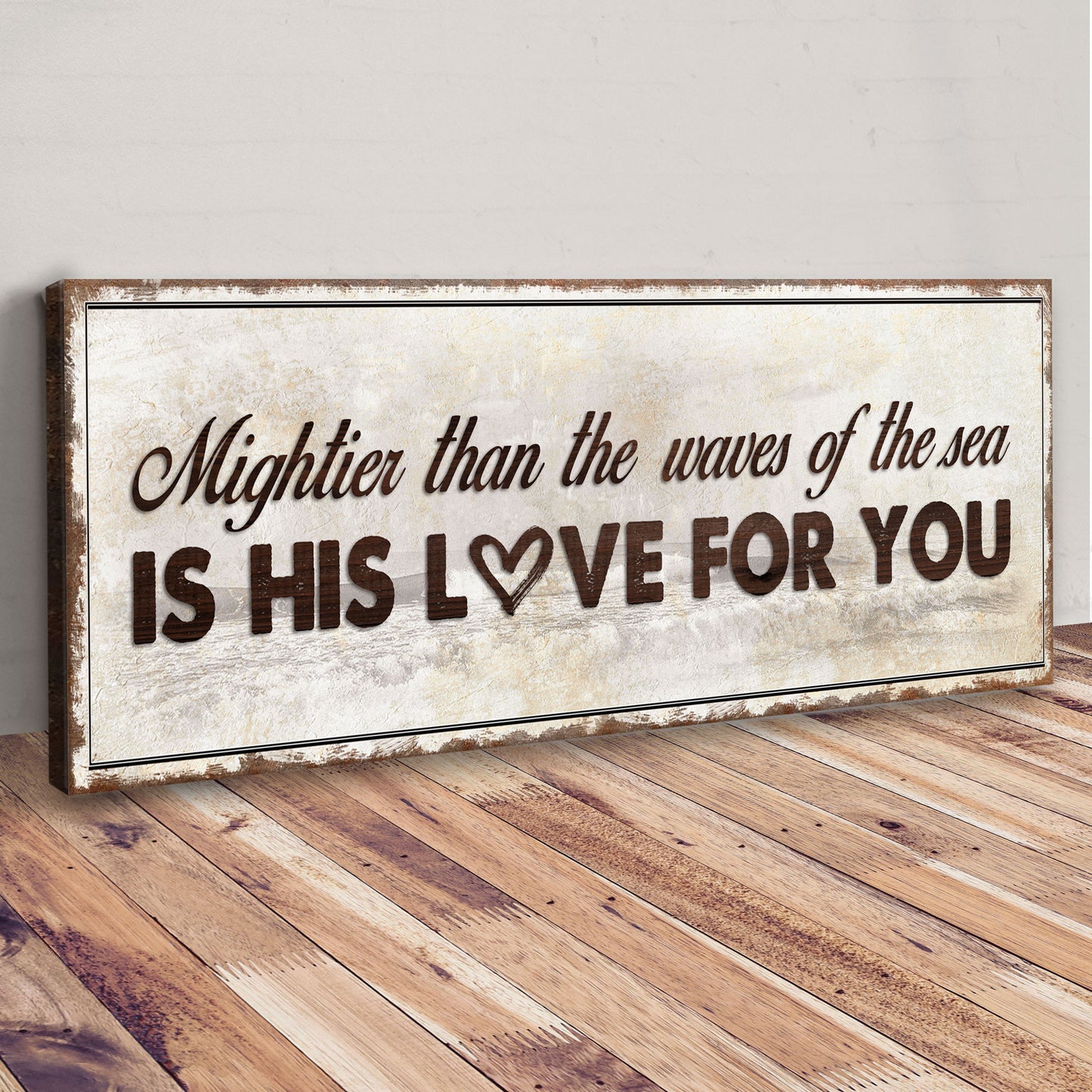 Psalm 93:4 Mightier Than The Waves Sign IV Style 2 - Image by Tailored Canvases