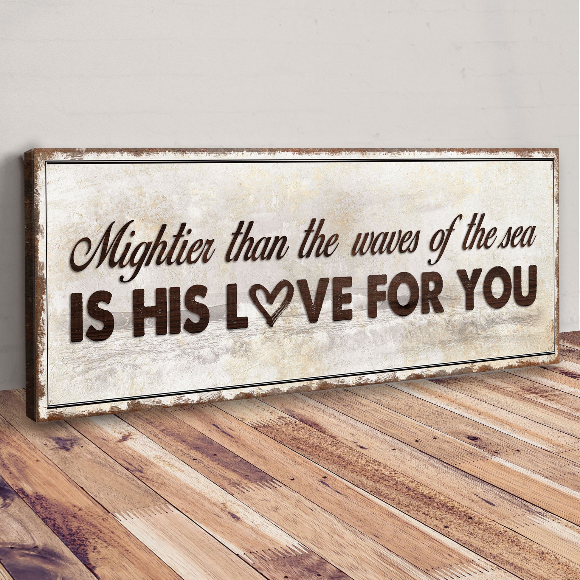 Psalm 93:4 Mightier Than The Waves Sign IV Style 2 - Image by Tailored Canvases