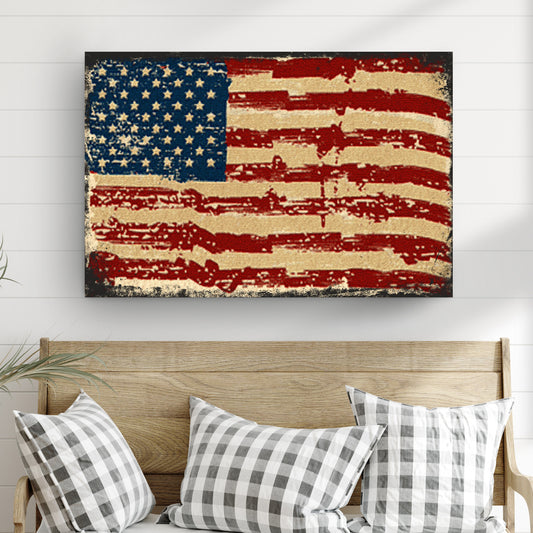 American Flag Canvas Wall Art - Image by Tailored Canvases