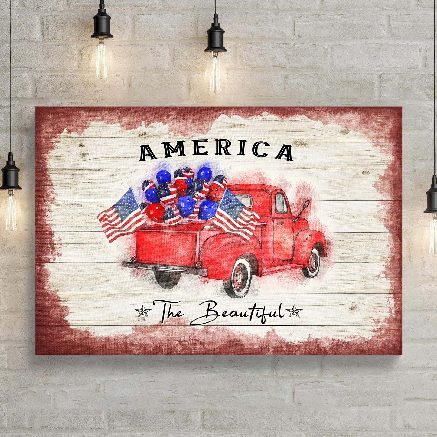 America The Beautiful Sign II Style 2 - Image by Tailored Canvases
