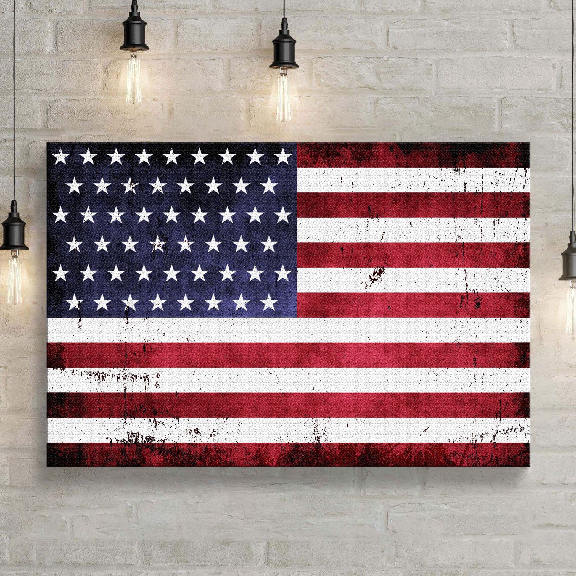 American Flag Canvas Wall Art II Style 1 - Image by Tailored Canvases