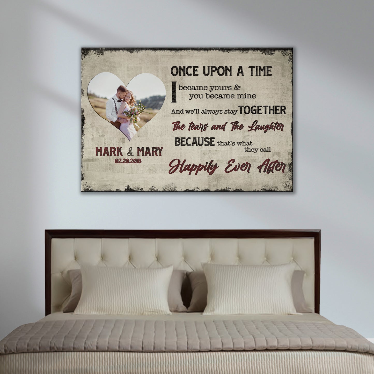 Once Upon A Time Became Yours And You Became Mine Sign Style 1 - Image by Tailored Canvases