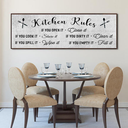 If You Cook It, Share It Kitchen Rules Sign II  - Image by Tailored Canvases