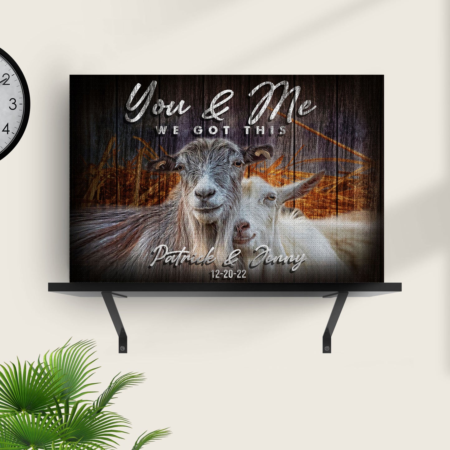 You And Me We Got This Goat Couple Sign Style 1 - Image by Tailored Canvases
