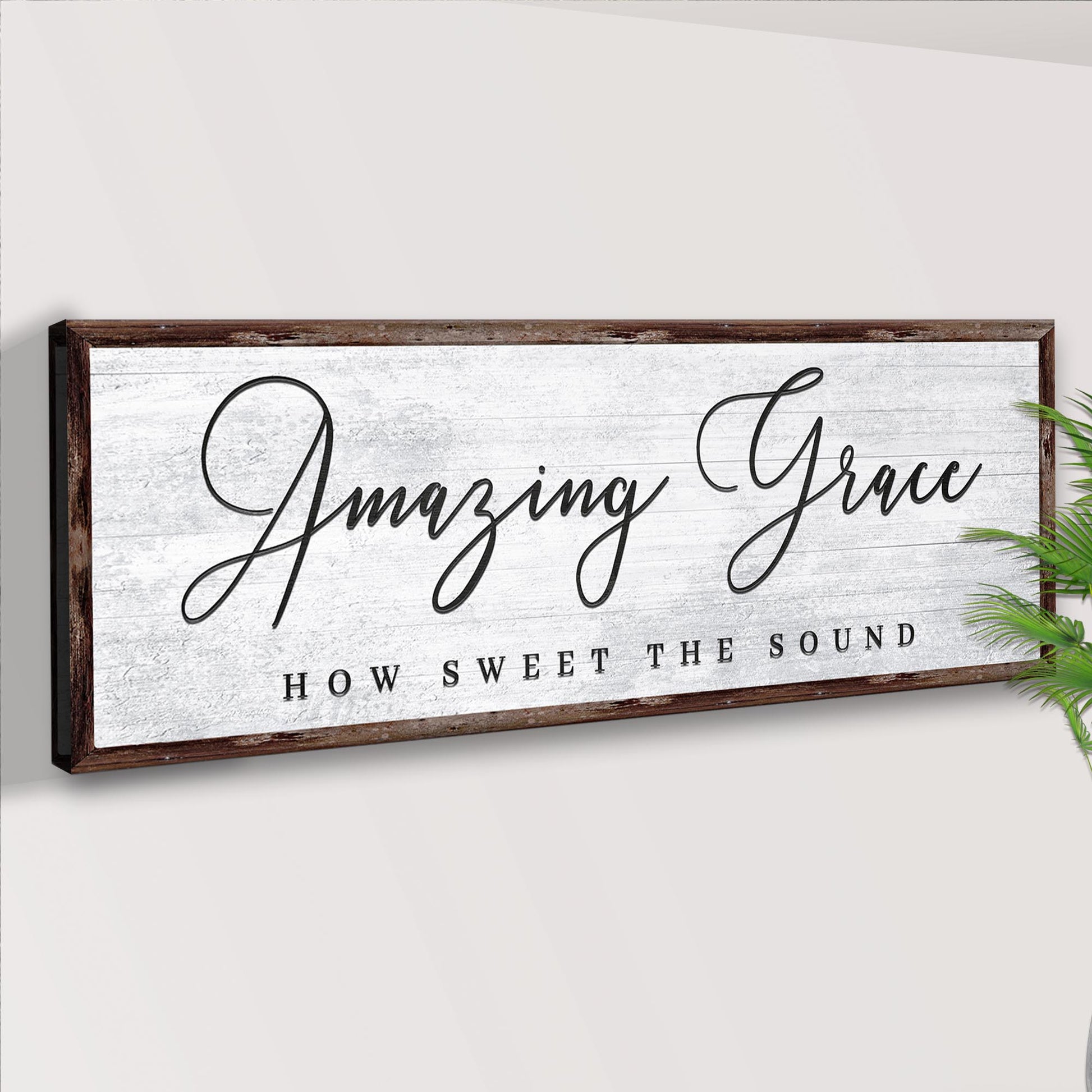 Amazing Grace How Sweet The Sound Sign Style 2 - Image by Tailored Canvases