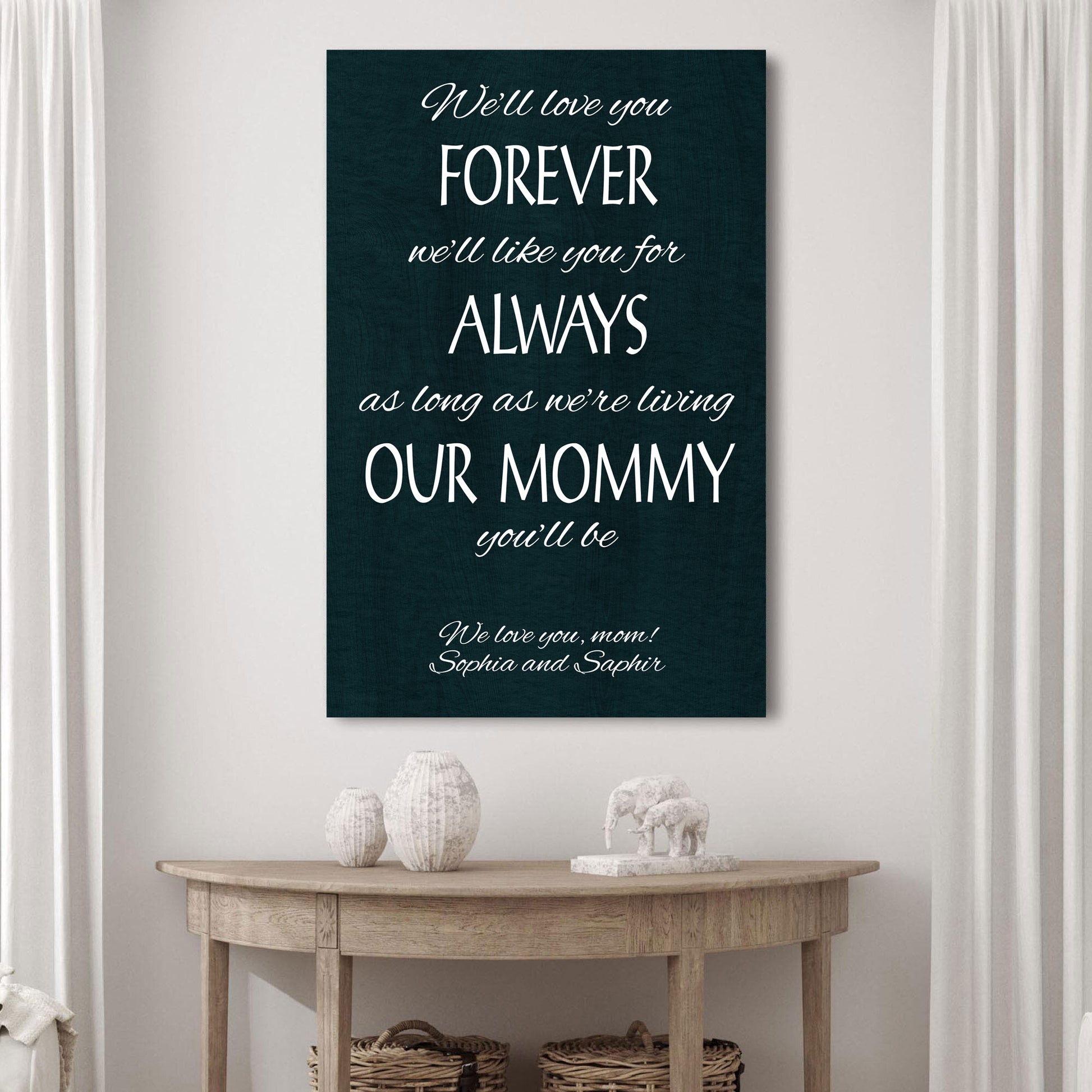 As Long As We're Living You'll Be Our Mommy Happy Mother's Day Sign Style 2 - Image by Tailored Canvases