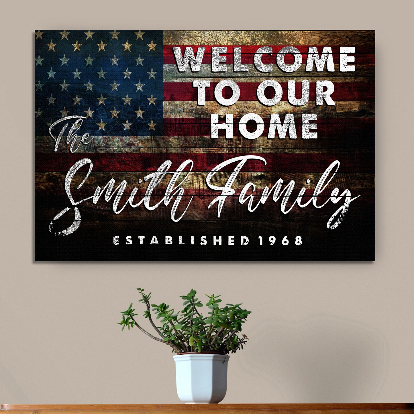 Welcome To Our Home Sign III - Image by Tailored Canvases