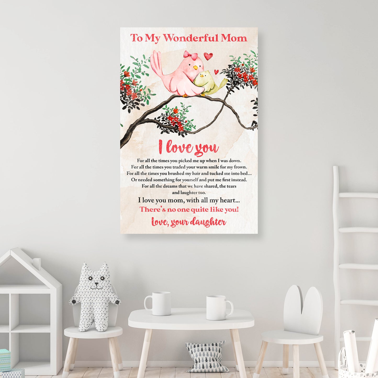 To My Wonderful Mom Happy Mother's Day Sign II Style 2 - Image by Tailored Canvases