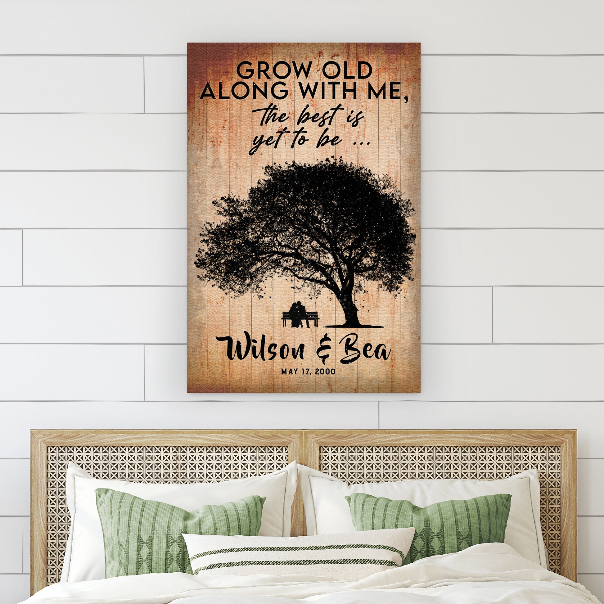 Grow Old Along With Me The Best Is Yet To Be Sign II Style 2 - Image by Tailored Canvases