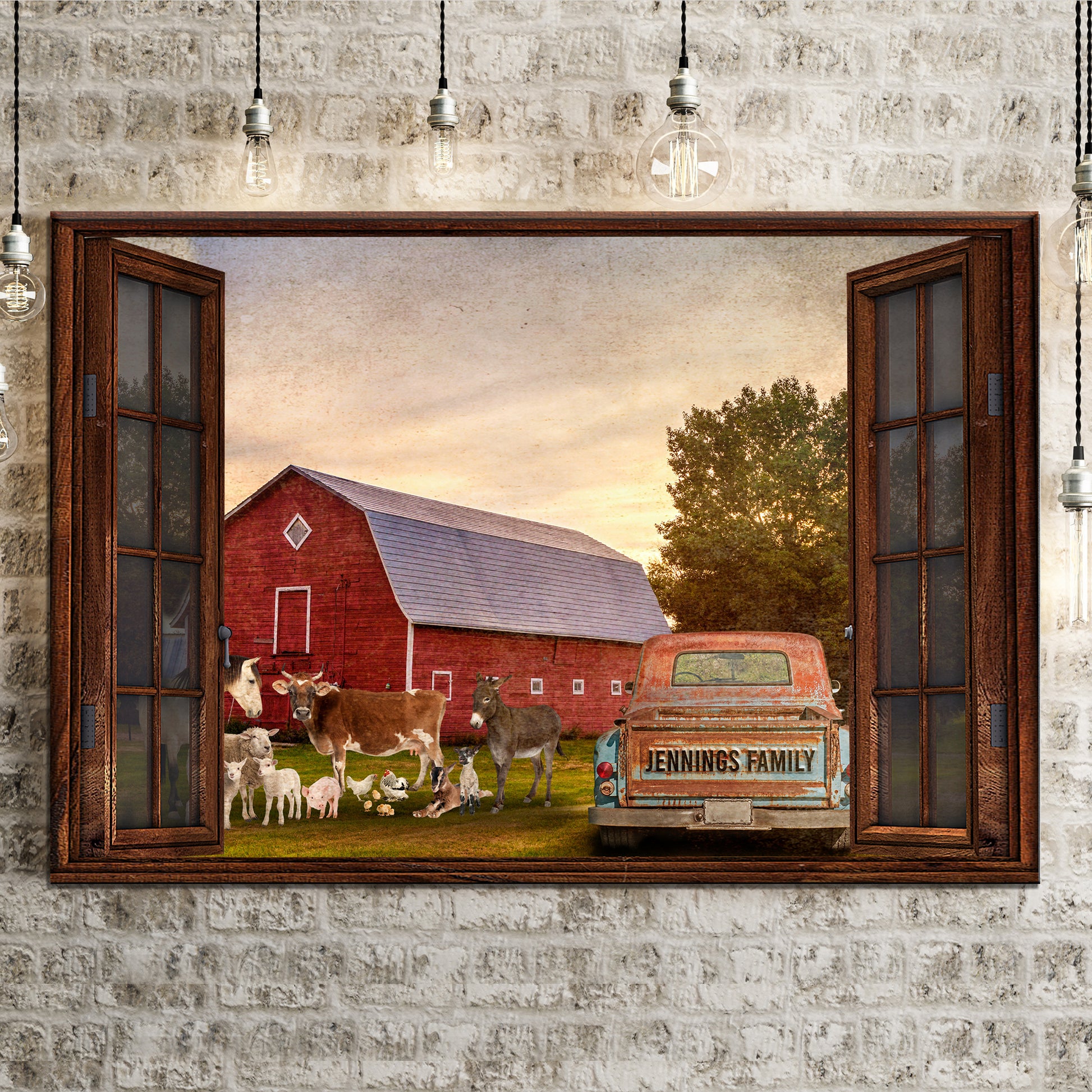 Family Farmhouse Sign Style 1 - Image by Tailored Canvases
