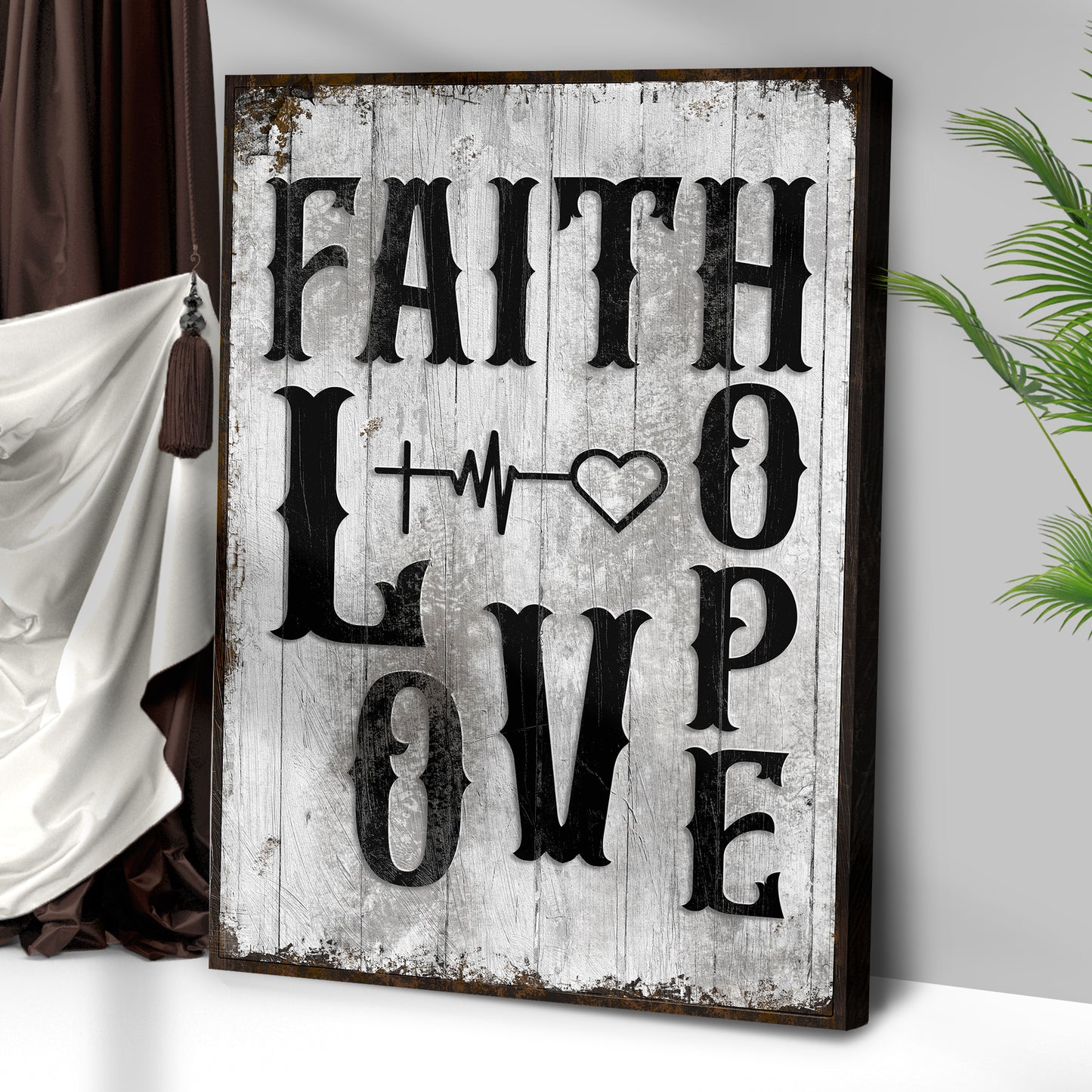 Faith Love Hope Sign V Style 2 - Image by Tailored Canvases
