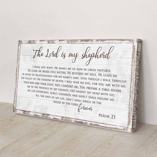 Psalm 23 - The Lord Is My Shepherd Sign III Style 2 - Image by Tailored Canvases