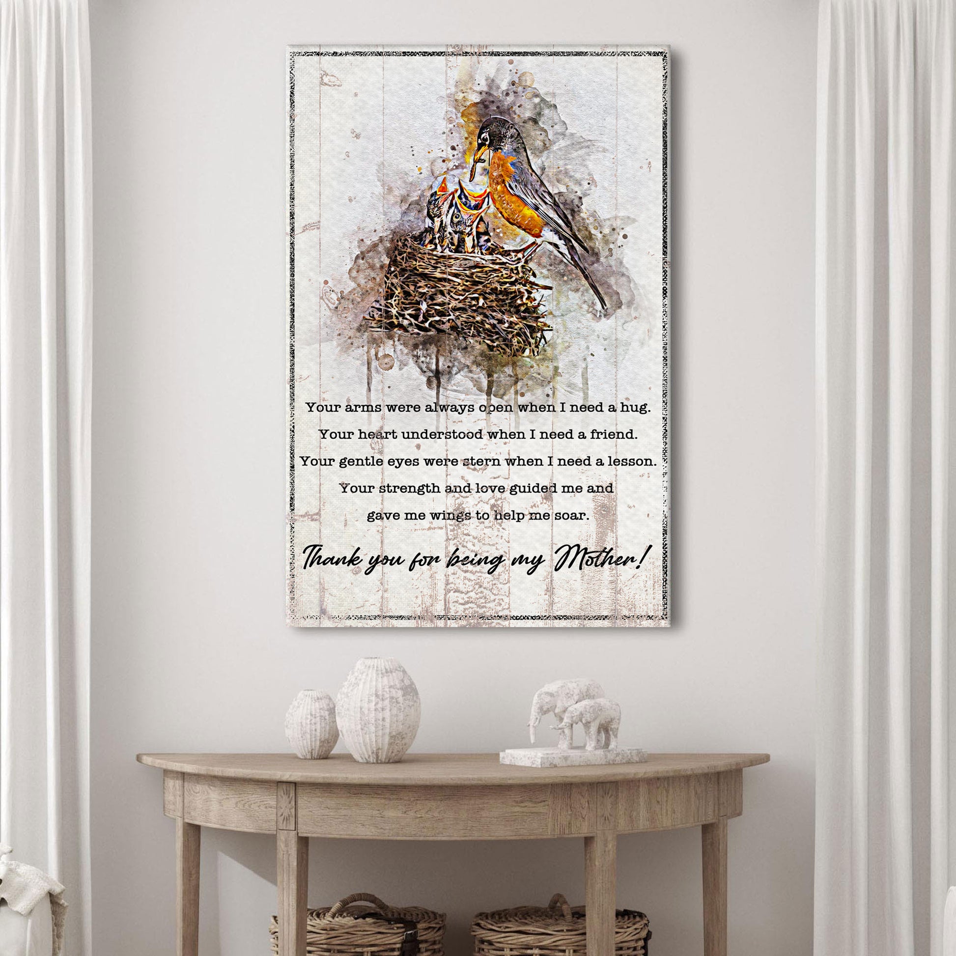 Thank You For Being My Mother Sign Style 2 - Image by Tailored Canvases