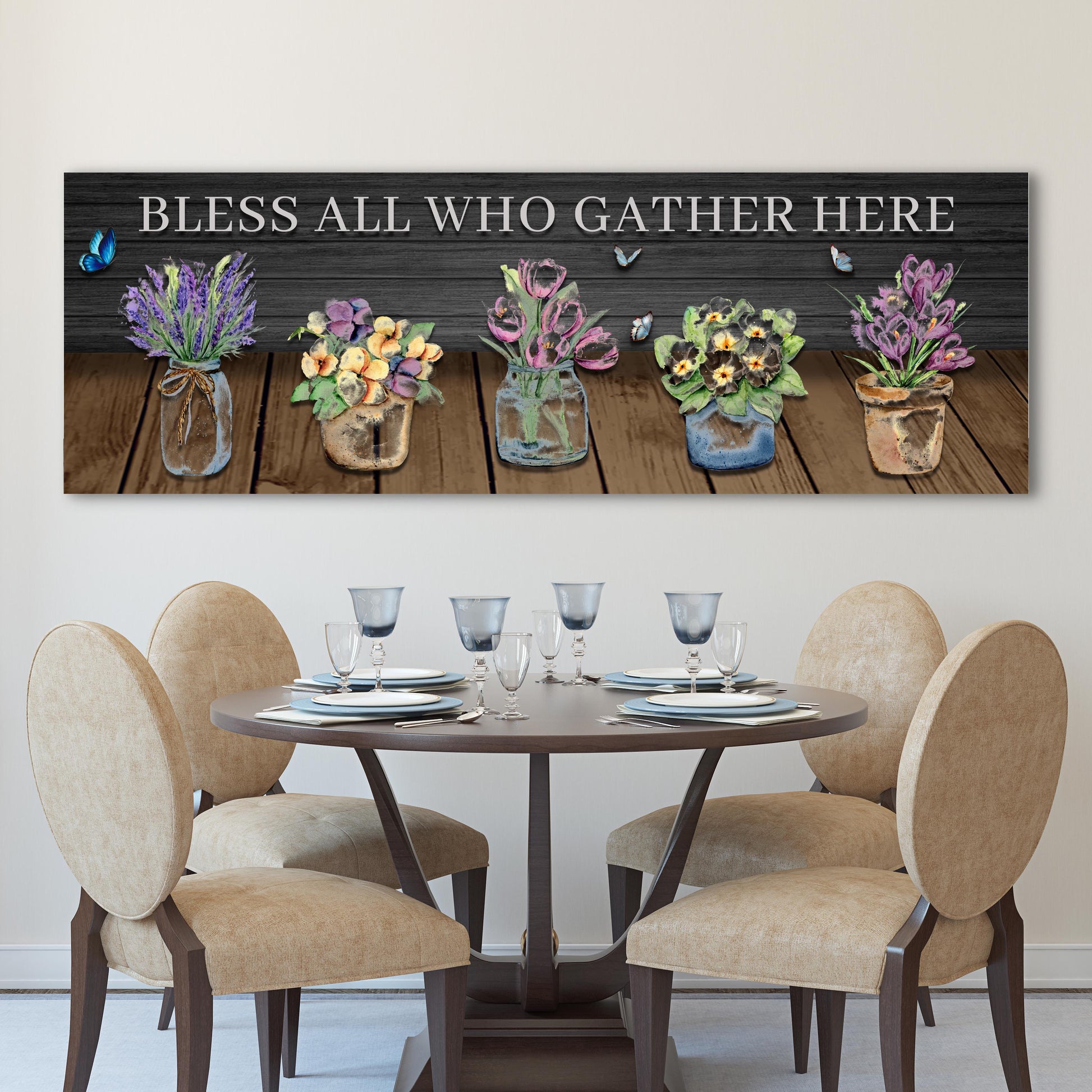 Bless All Who Gather Home Sign  - Image by Tailored Canvases