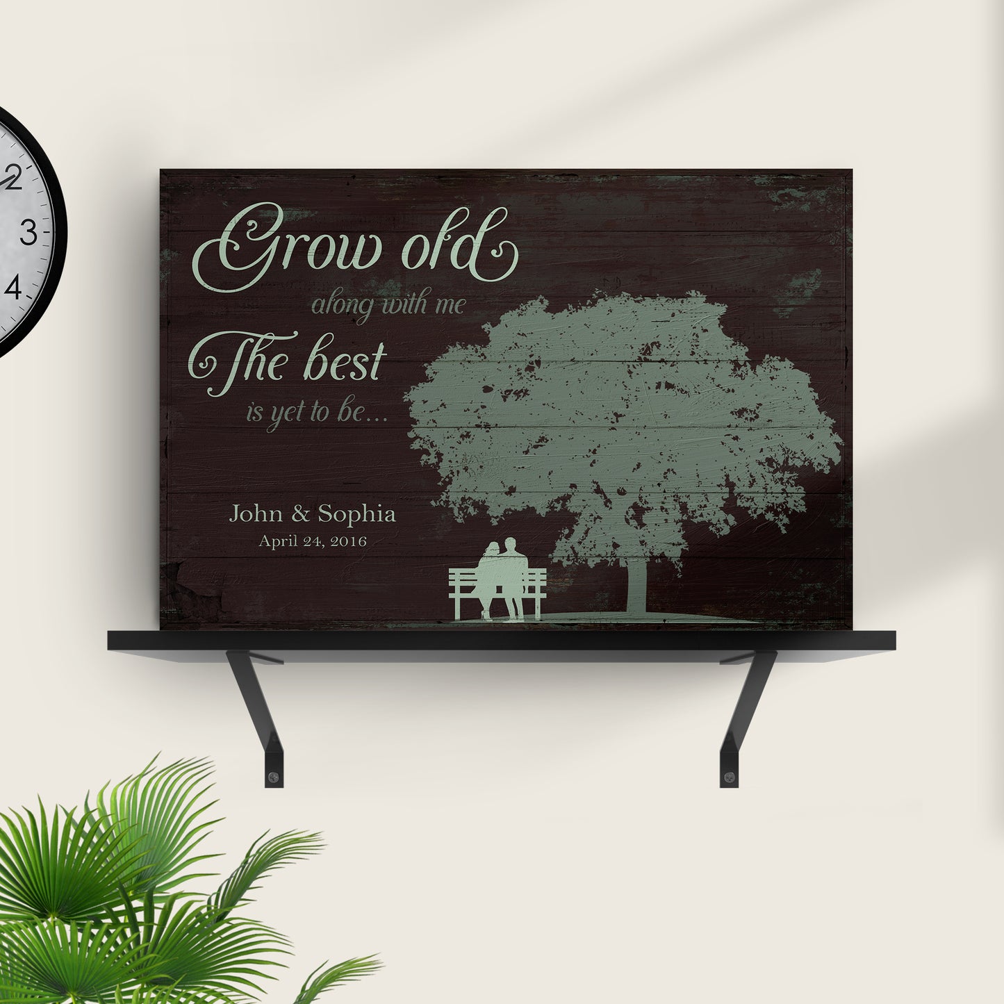 Grow Old Along With Me, The Best Is Yet To Be Sign Style 2 - Image by Tailored Canvases