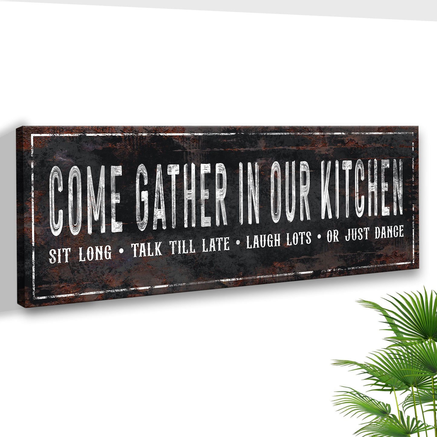Come Gather In Our Kitchen Sign Style 2 - Image by Tailored Canvases