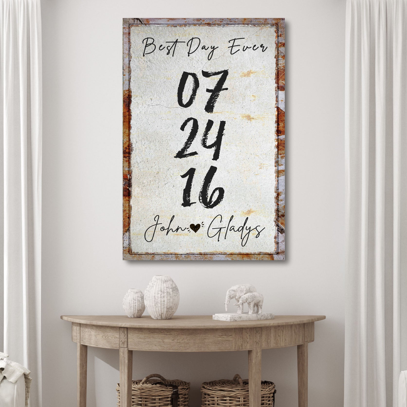 Best Day Ever Sign Style 2 - Image by Tailored Canvases