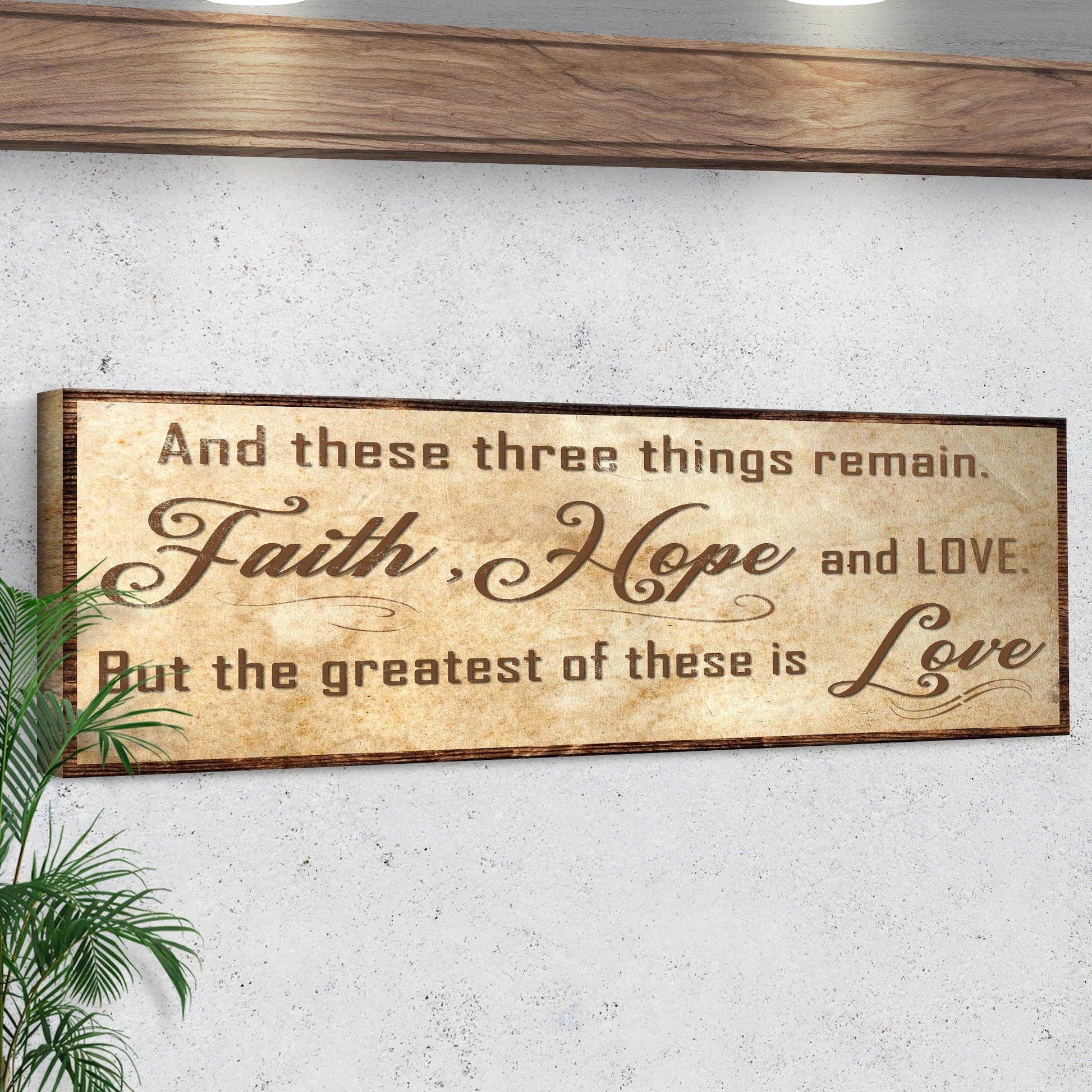 Faith, Hope, And Love Sign Style 2 - Image by Tailored Canvases