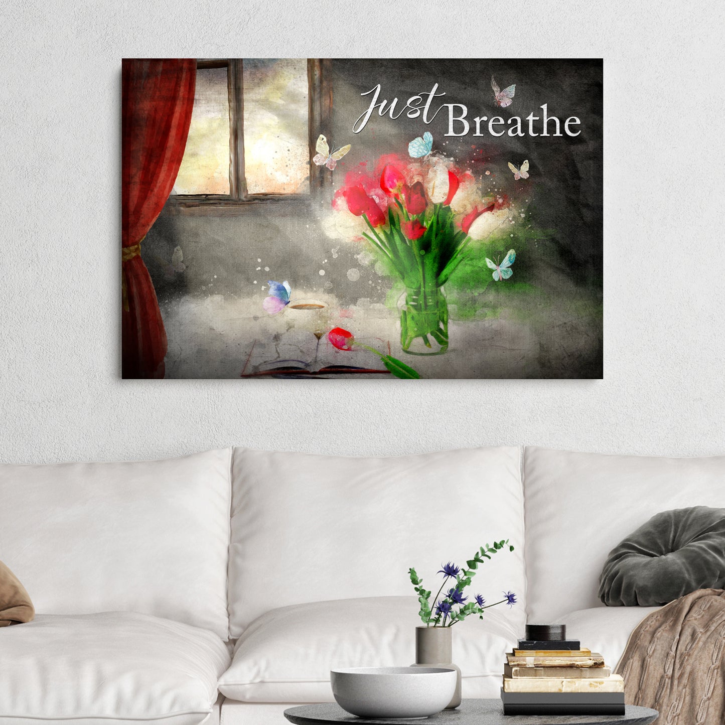 Just Breathe Sign VI Style 3 - Image by Tailored Canvases