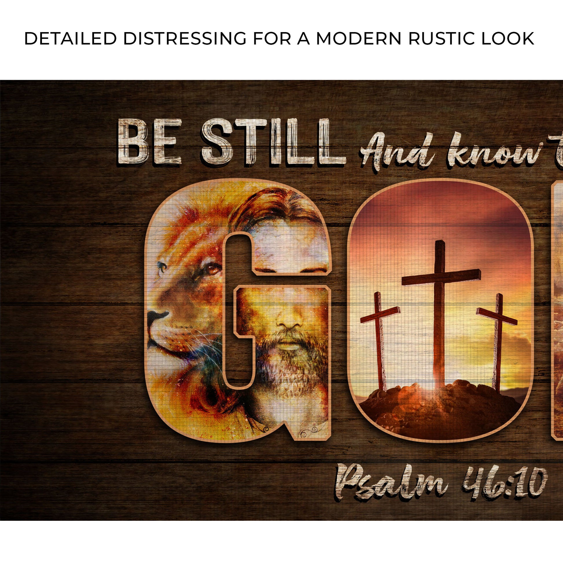 Psalm 46:10 - Be Still And Know That I Am God Sign III Zoom - Image by Tailored Canvases