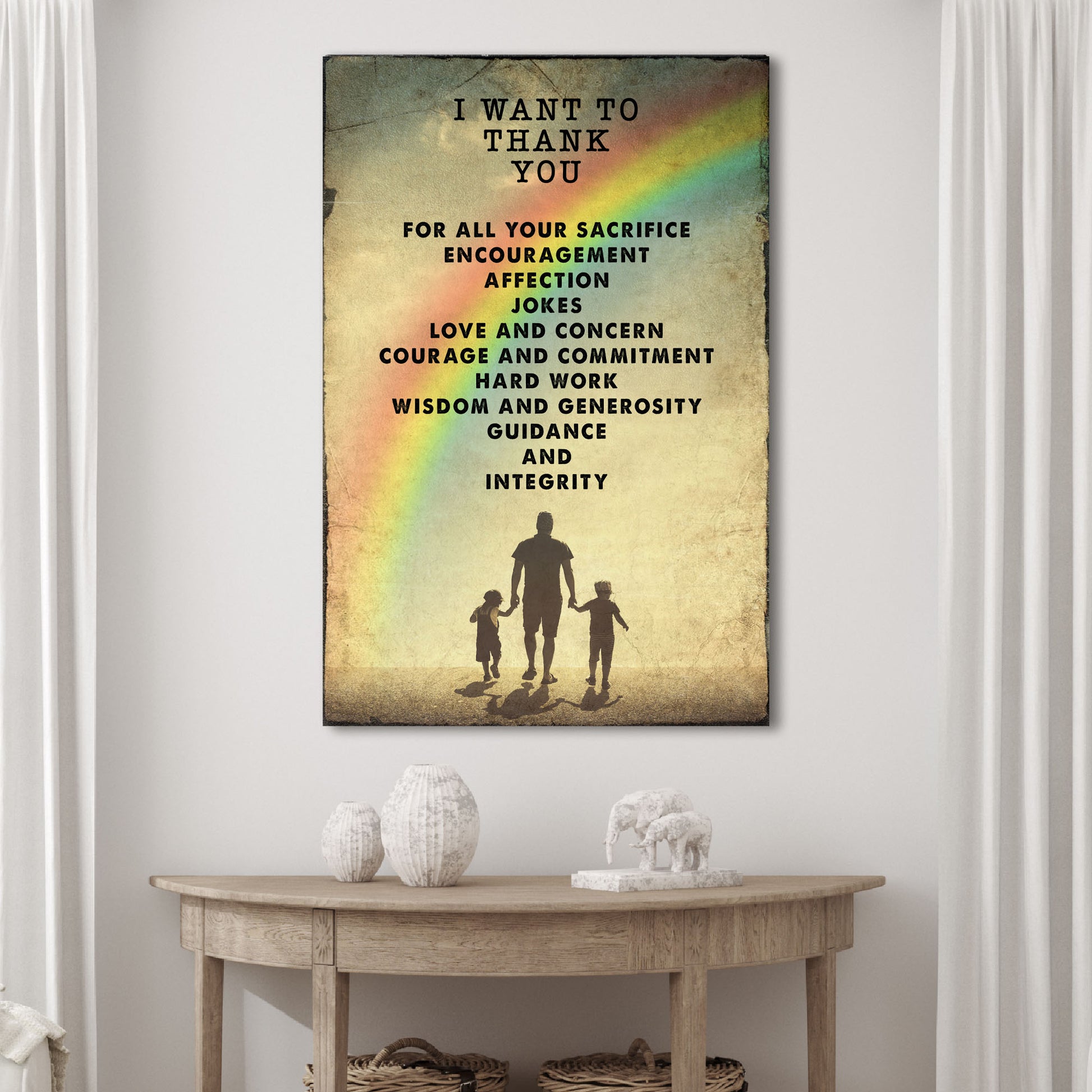 Thank You For Everything Happy Father's Day Sign Style 2 - Image by Tailored Canvases