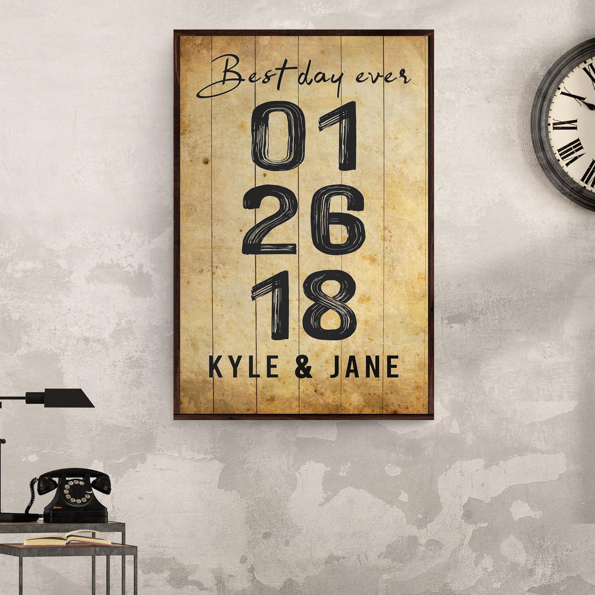 Best Day Ever Wedding Sign Style 2 - Image by Tailored Canvases