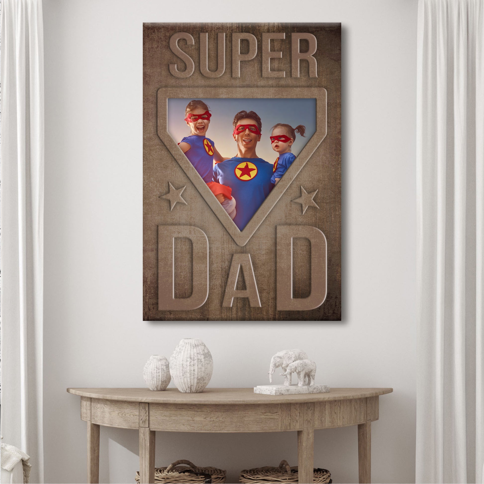 Super Dad Happy Father's Day Sign II Style 2 - Image by Tailored Canvases