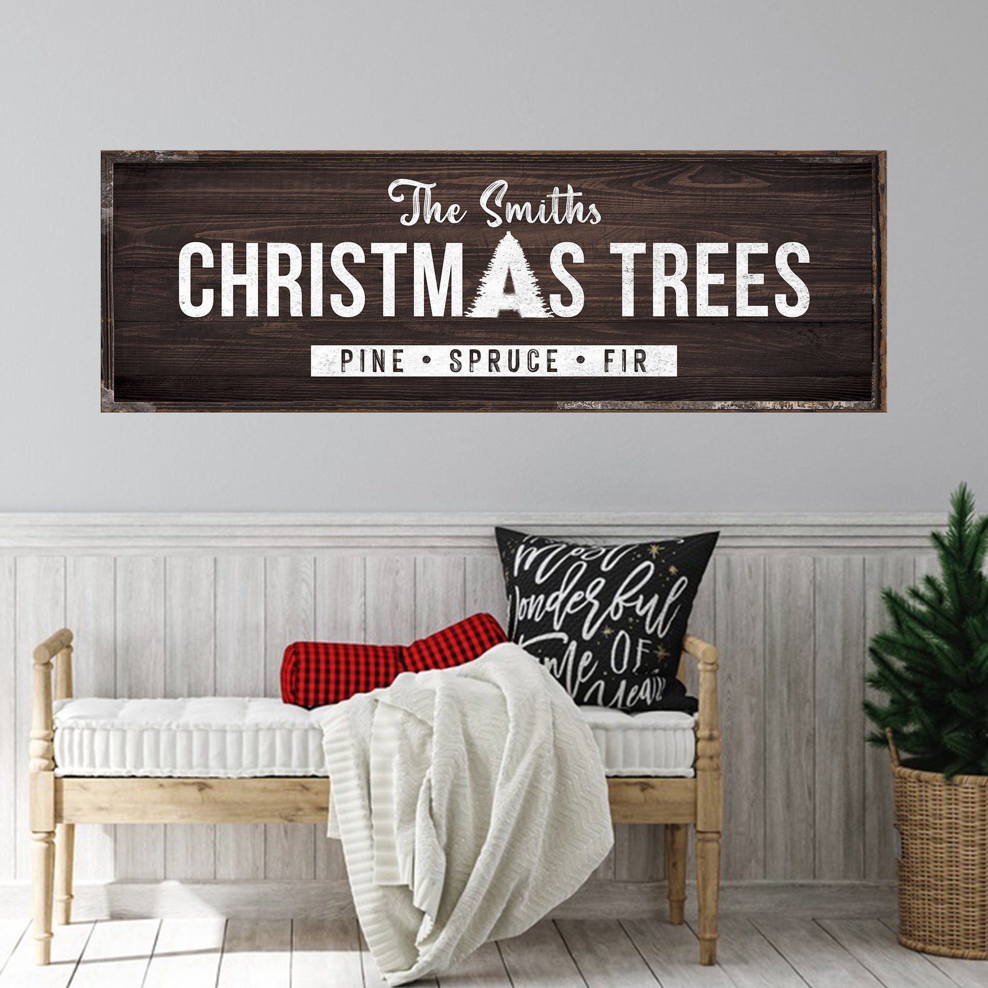 Christmas Trees Sign Style 2 - Image by Tailored Canvases