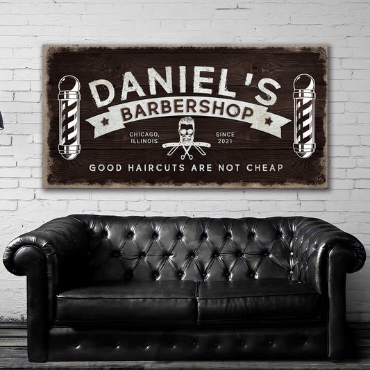 Barbershop Sign Style 2 - Image by Tailored Canvases