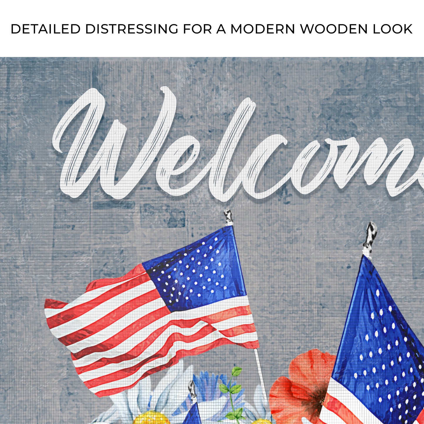 Welcome America Sign Zoom - Image by Tailored Canvases