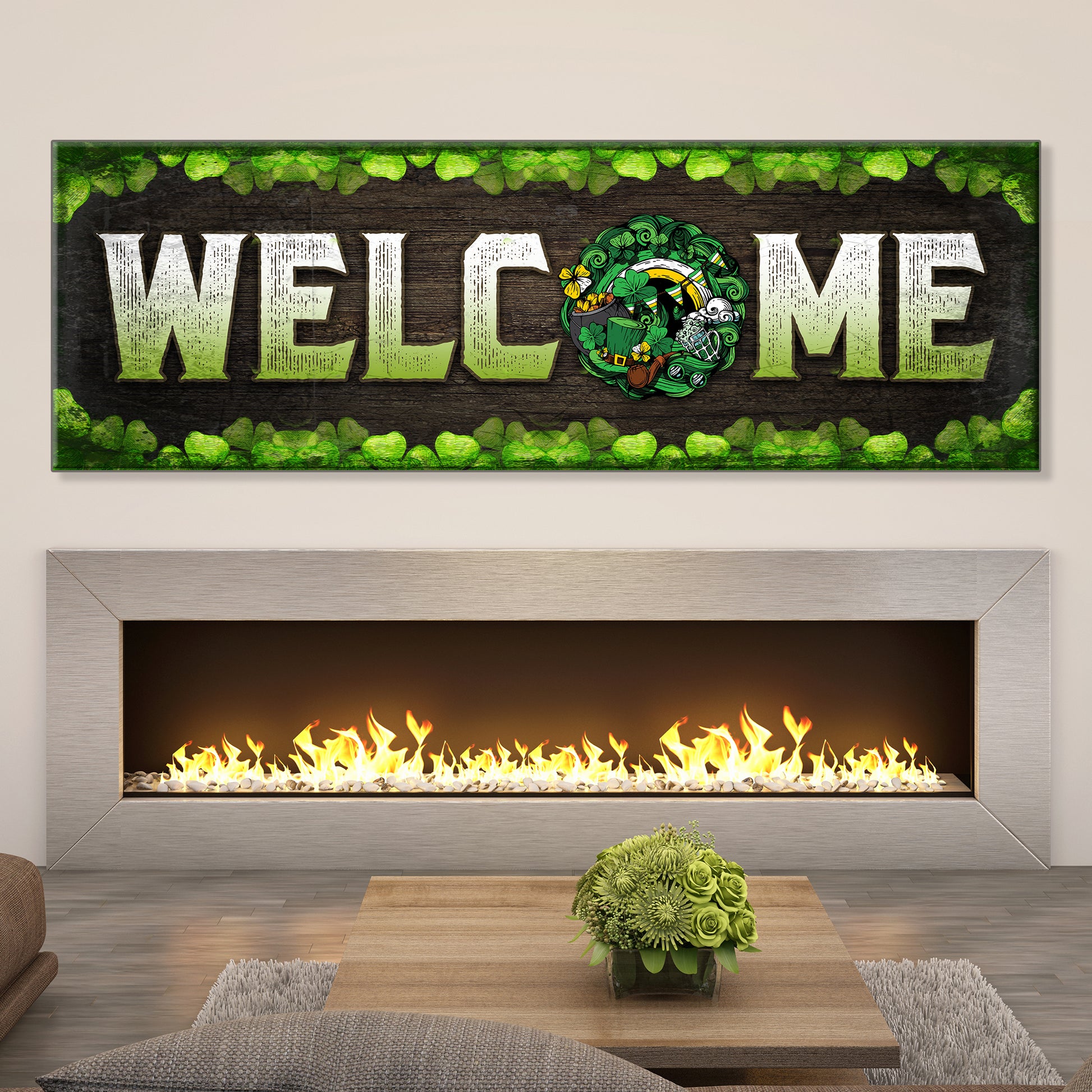 St Patrick's Welcome Sign Style 2 - Image by Tailored Canvases