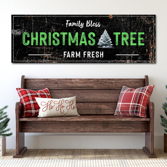 Farm fresh christmas tree (Ready to hang) Style 2 - Wall Art Image by Tailored Canvases
