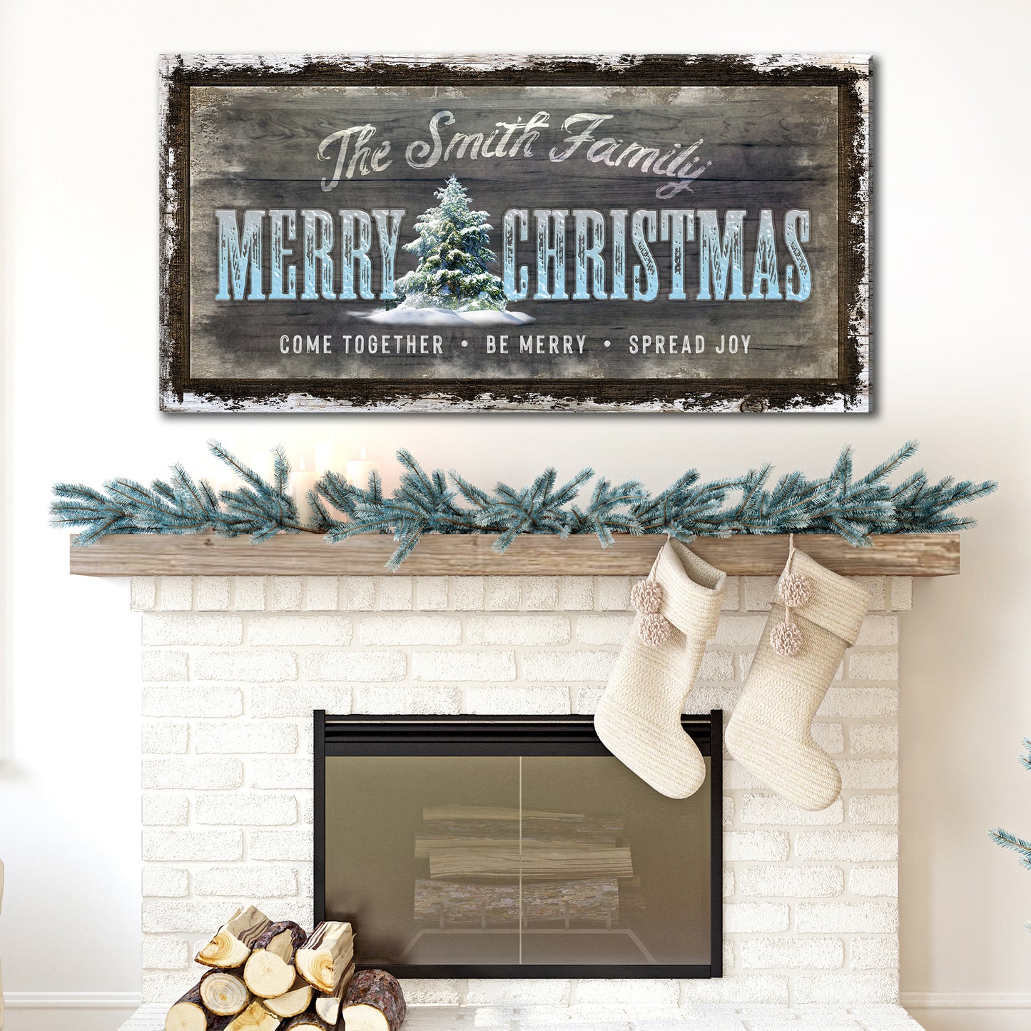 Merry Christmas Sign Style 2 - Image by Tailored Canvases