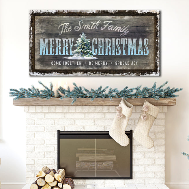 Merry Christmas Sign | Customizable Canvas by Tailored Canvases